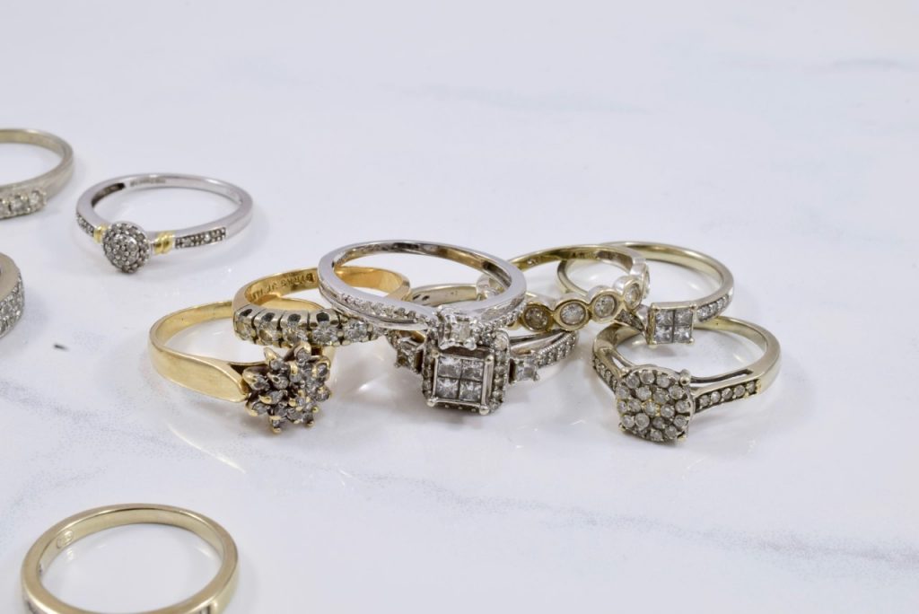 Variety of gold rings