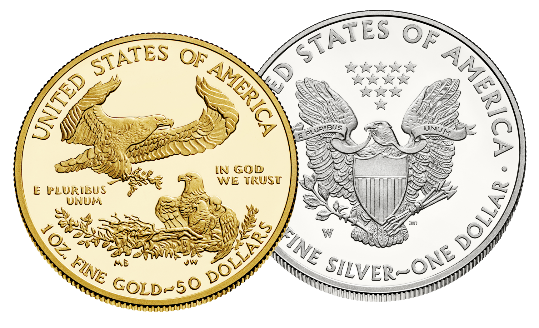 gold and silver eagles